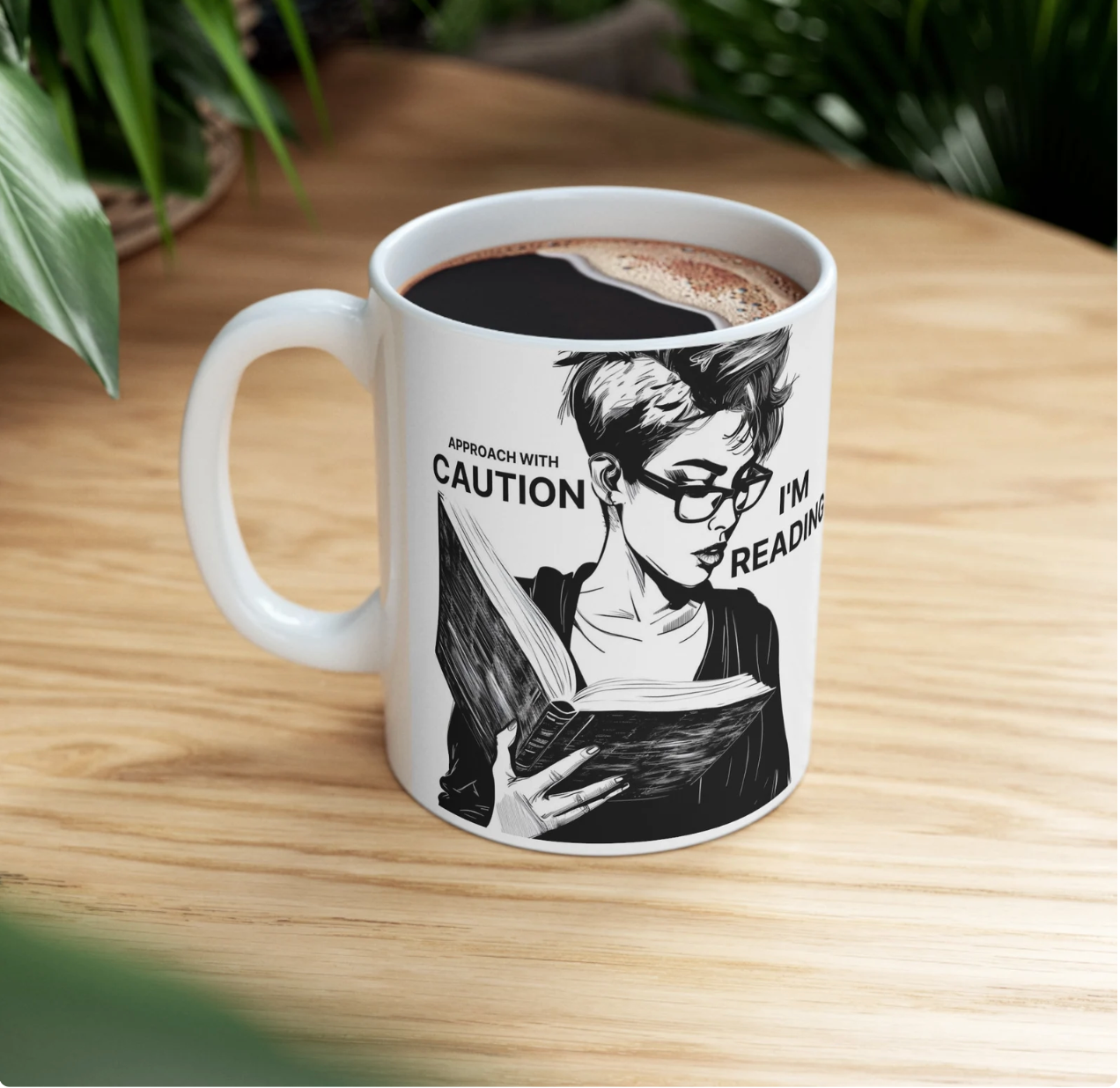 Caution I'm Reading Mug