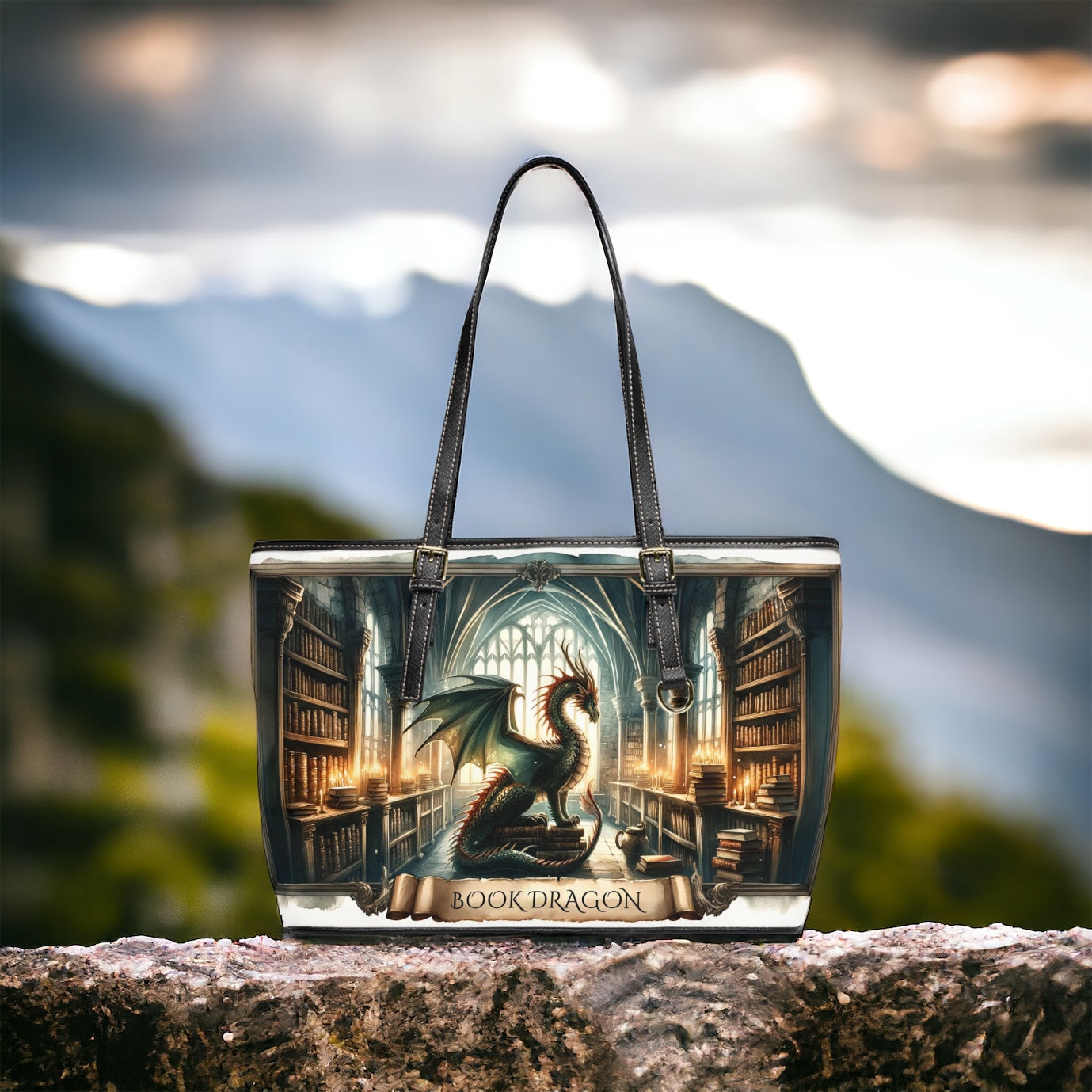 Book Dragon Shoulder Bag